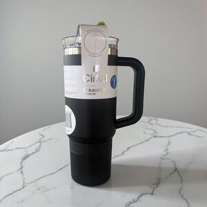 Cirkul 30oz StrawSip Tumbler Double Wall Insulated Travel Black NEW